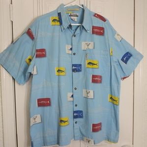 Columbia shirt River Lodge fish print sportswear